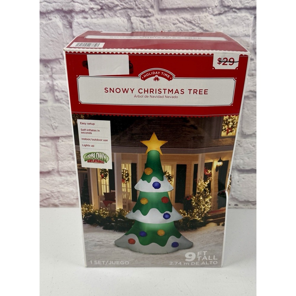 Holiday Time 9' Airblown Inflatable Snowy Christmas Tree Airblown *BRAND NEW*
